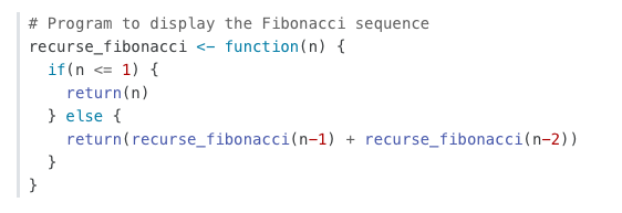 A block of code showcasing the Arrow (light) theme.